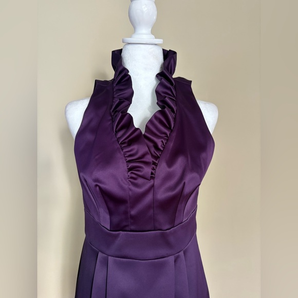 Taylor Dresses & Skirts - 🎾Satin Purple Dress With Ruffles